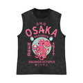 Osaka Dotonbori Drunken Octopus Pure Cotton Wash-Dyed Sleeveless Tank Top