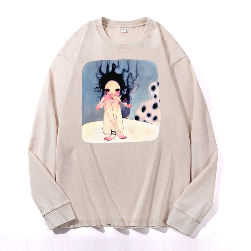 Aya Takano Vintage Cotton Wash Long-sleeve T-shirt
