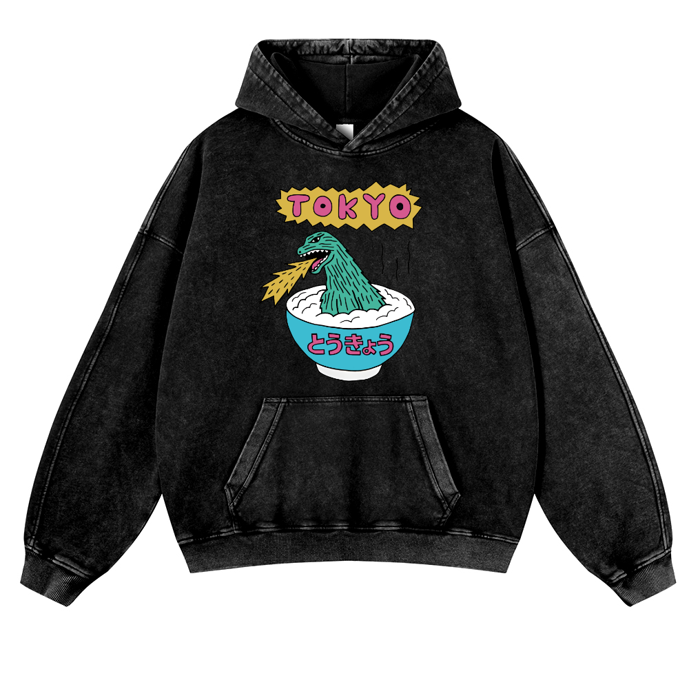 Vintage Washed Thick Cotton Hoodie