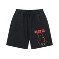Battle Black Cat  Vintage Pure Thick Cotton Shorts