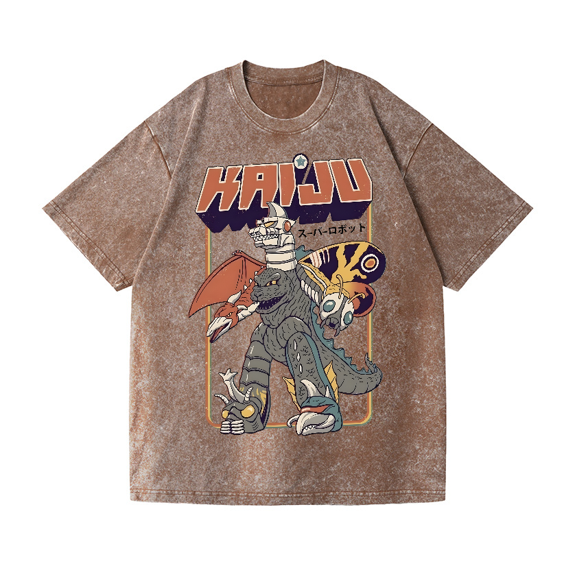 Kaiju Kaiju Vintage Wash Japanese Design T-Shirt