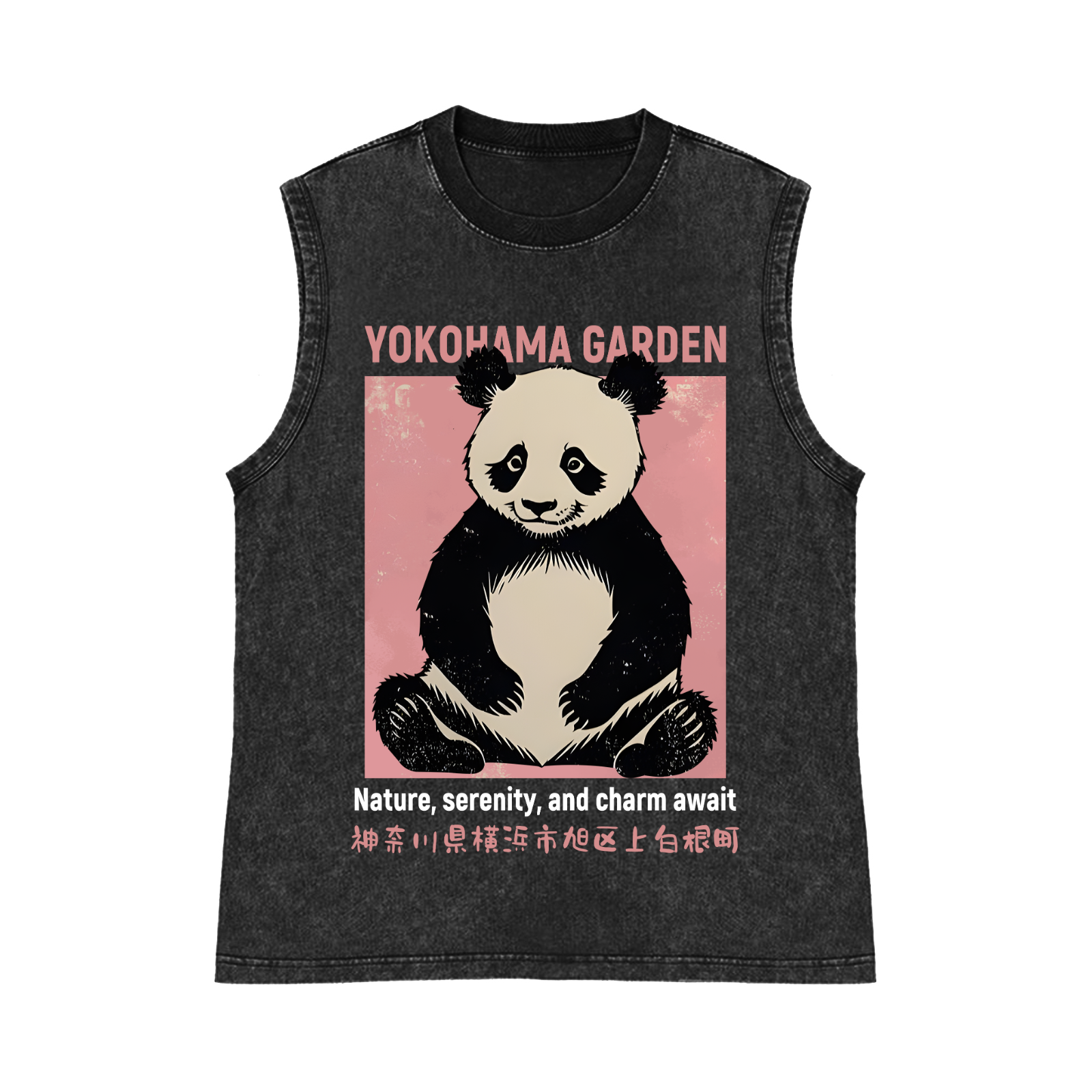 Yokohama Garden Pure Cotton Wash-Dyed Sleeveless Tank Top