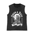 Drum & Bass Pure Cotton Wash-Dyed Sleeveless Tank Top