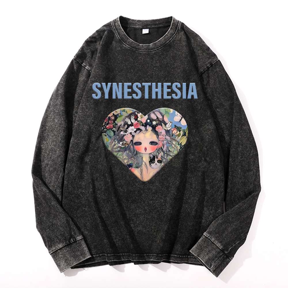 Aya Takano Vintage Cotton Wash Long-sleeve T-shirt