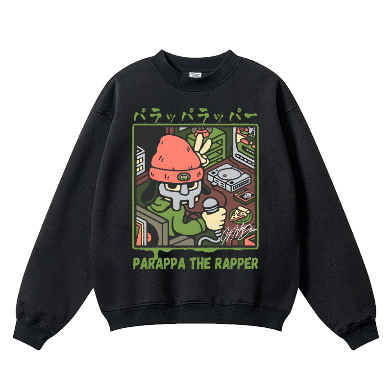 PaRappa the Rapper Vintage Cotton Blend Crewneck Sweatshirt