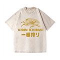 Kirin Ichiban Brewery Beer Vintage Wash Japanese Design T-Shirt