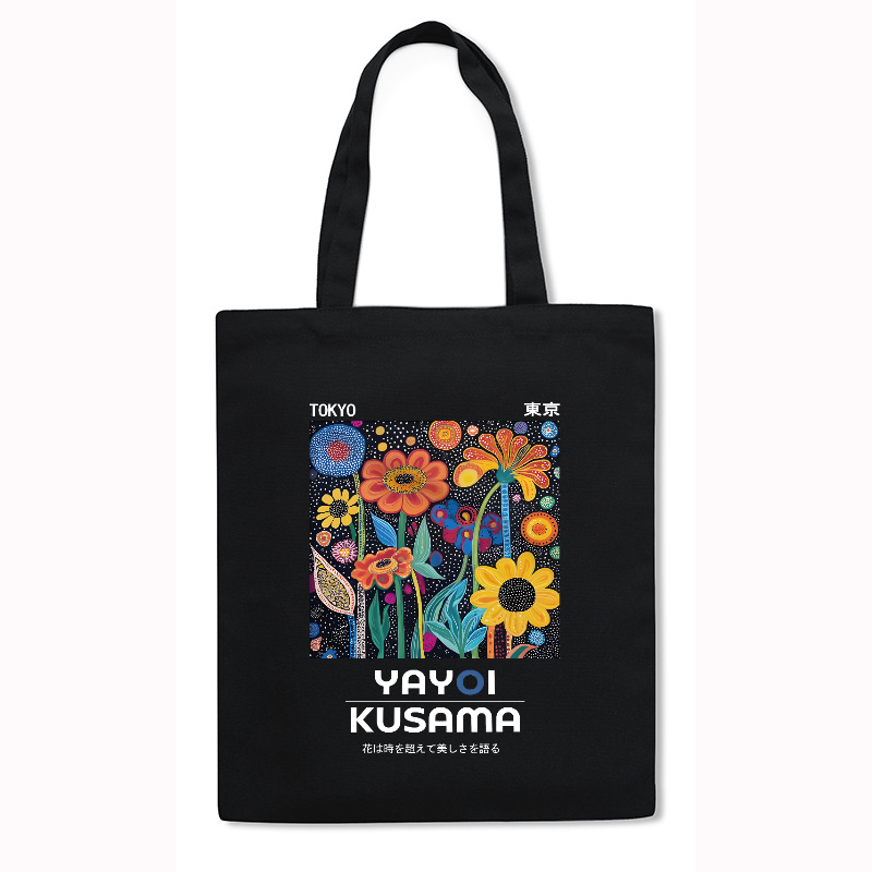 Yayoi Kusama Japanese Style Canvas Tote Bag