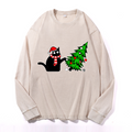 Vintage Cotton Wash Crewneck Long-Sleeve T-Shirt