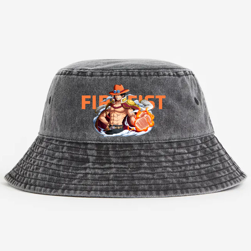 One Piece Ace Vintage 100% Cotton Bucket Hat