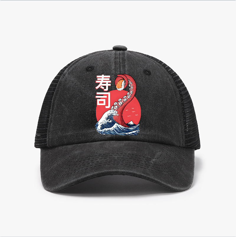 Sushi Octopus Vintage Cotton Breathable Hat
