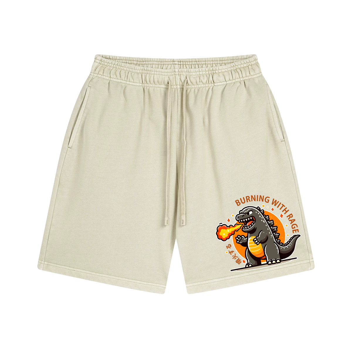 Burning Kaiju Vintage Pure Thick Cotton Shorts