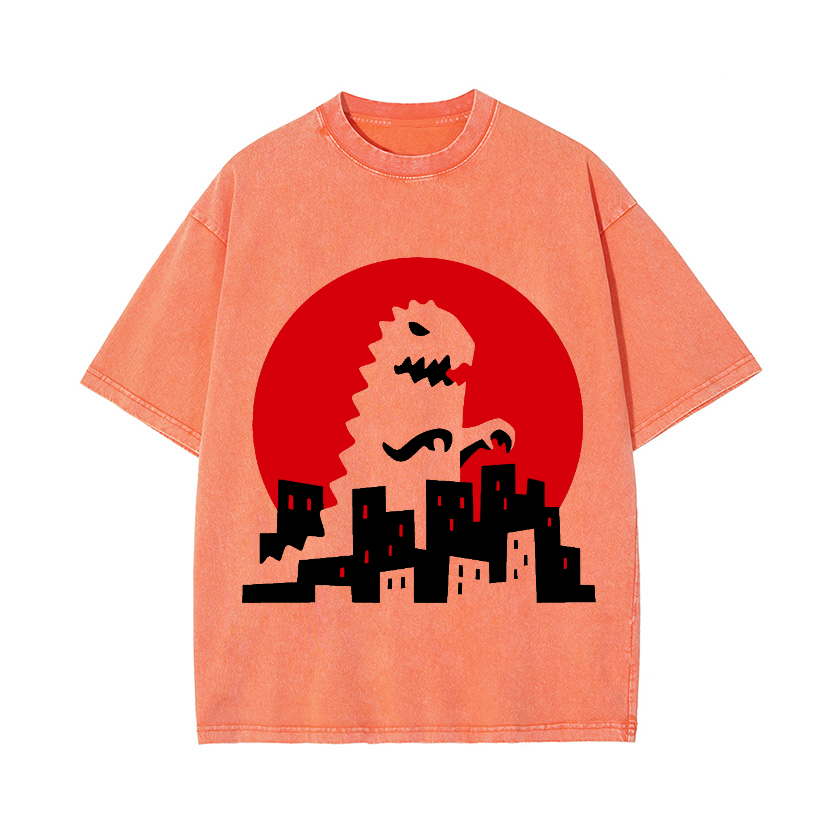 Kaiju Vintage Wash Japanese Design T-Shirt