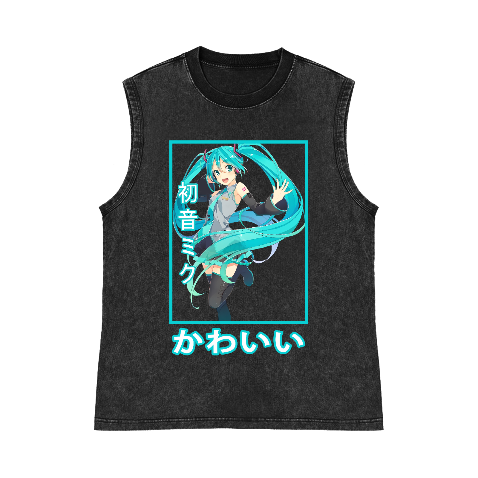 Hatsune Miku Pure Cotton Wash-Dyed Sleeveless Tank Top