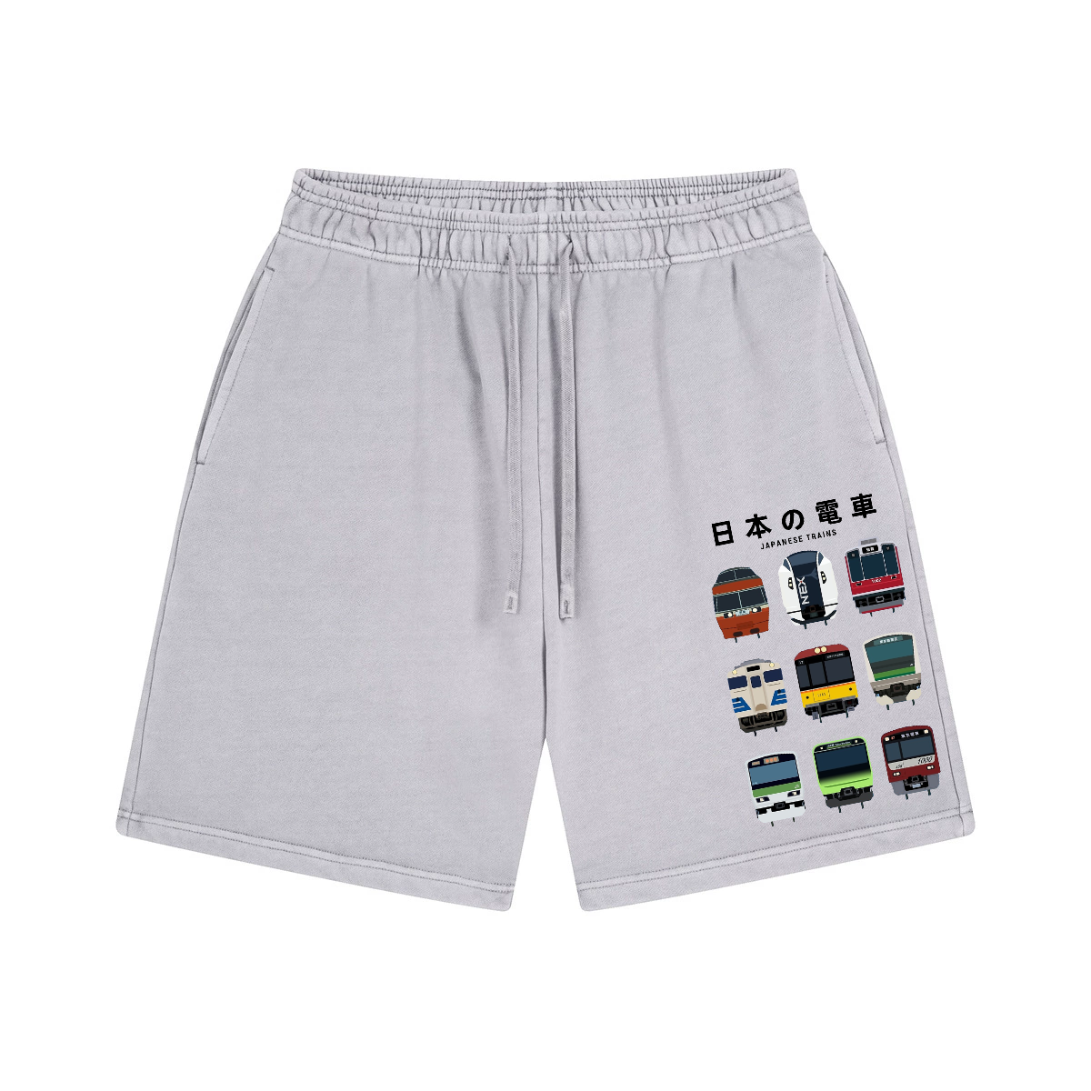 Japanese Trains Vintage Pure Thick Cotton Shorts