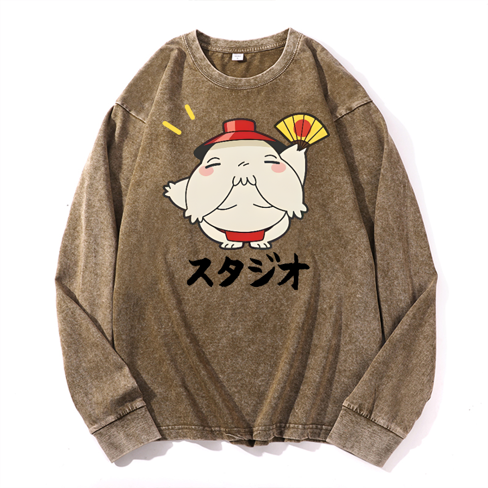 Studio Ghibli Vintage Cotton Wash Long-sleeve T-shirt