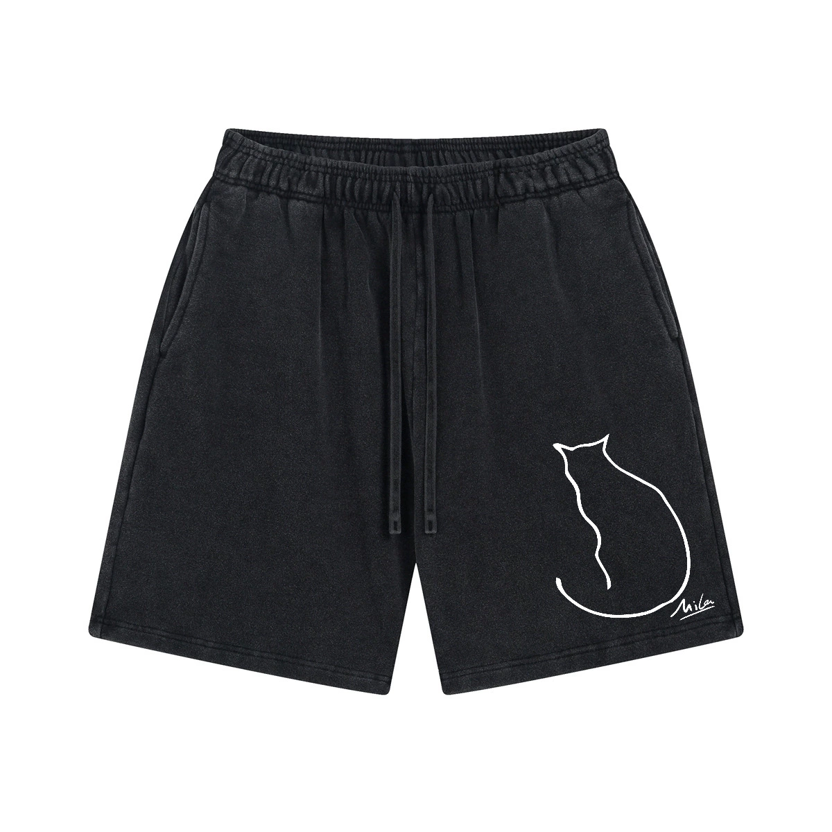 Mila Cat Vintage Pure Thick Cotton Shorts
