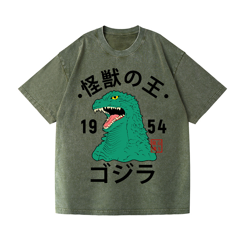 Kaiju Vintage Wash Japanese Design T-Shirt