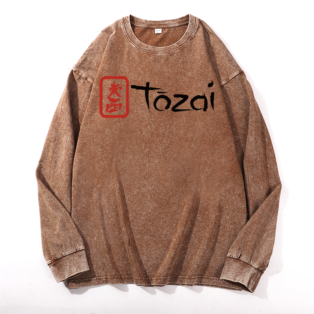 Tozai Sake Vintage Cotton Wash Long-sleeve T-shirt