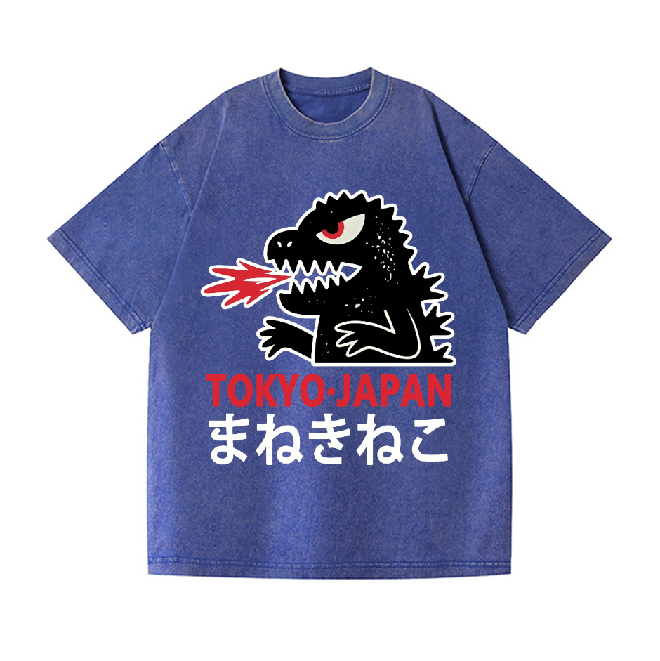 Kaiju Vintage Wash Japanese Design T-Shirt