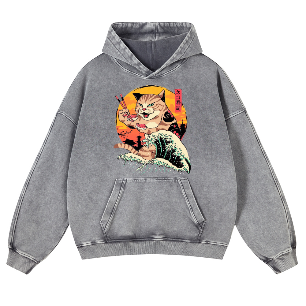 Vintage Washed Thick Cotton Hoodie