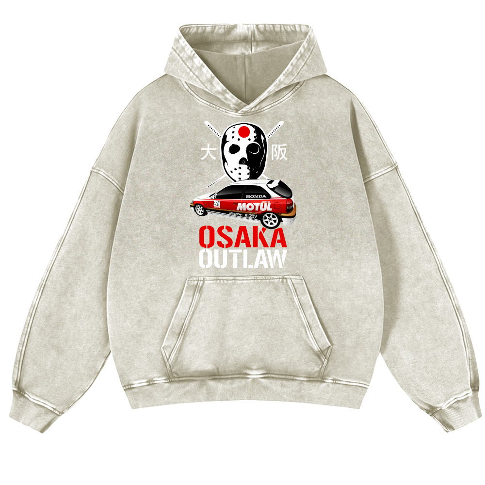Osaka Outlaw Vintage Washed Thick Cotton Hoodie