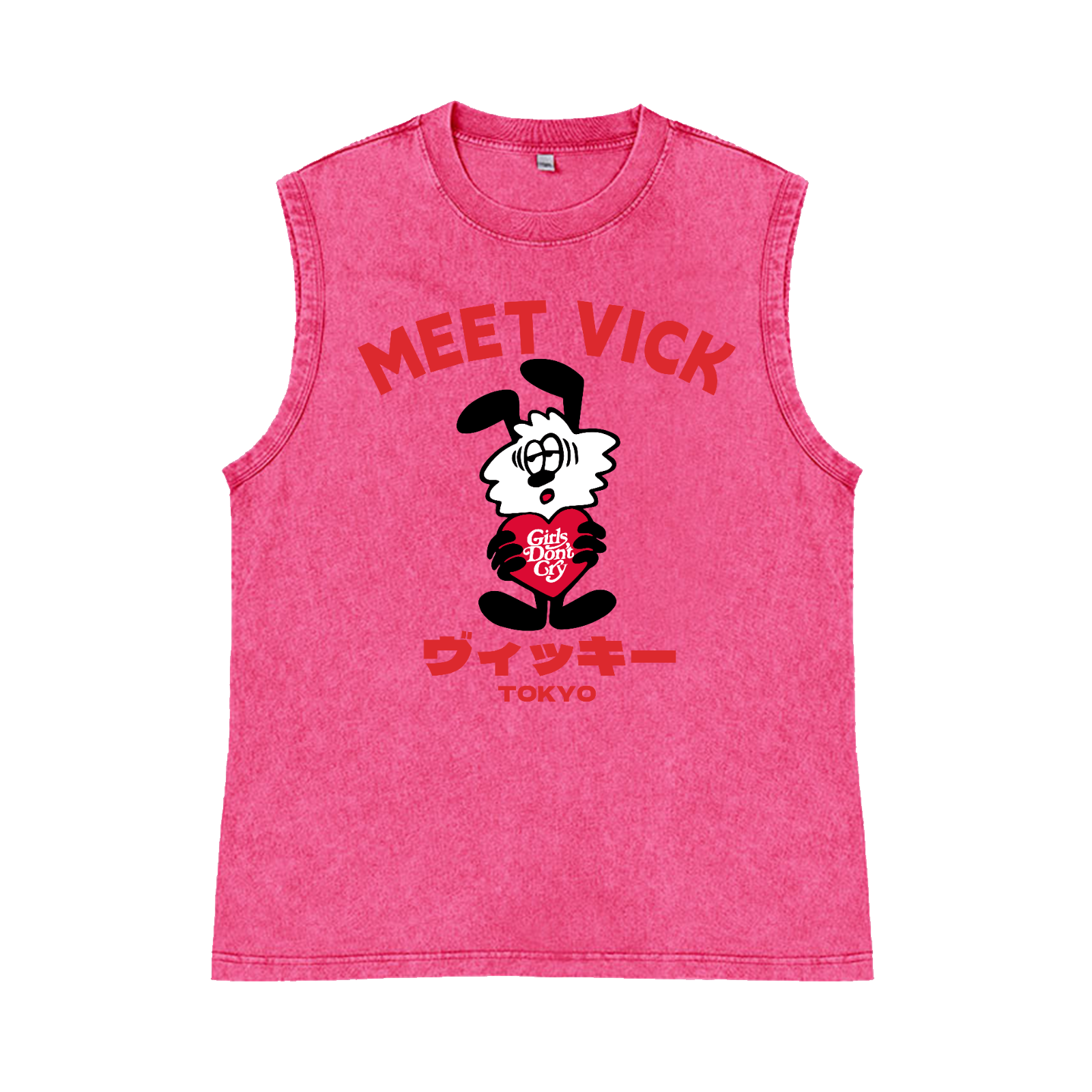 Verdy Meet Vick Pure Cotton Wash-Dyed Sleeveless Tank Top