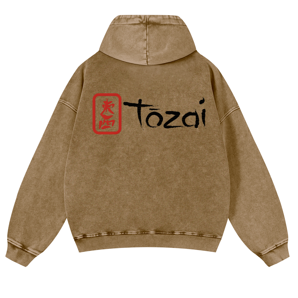 Tozai Sake Vintage Washed Cotton Back Art Hoodie