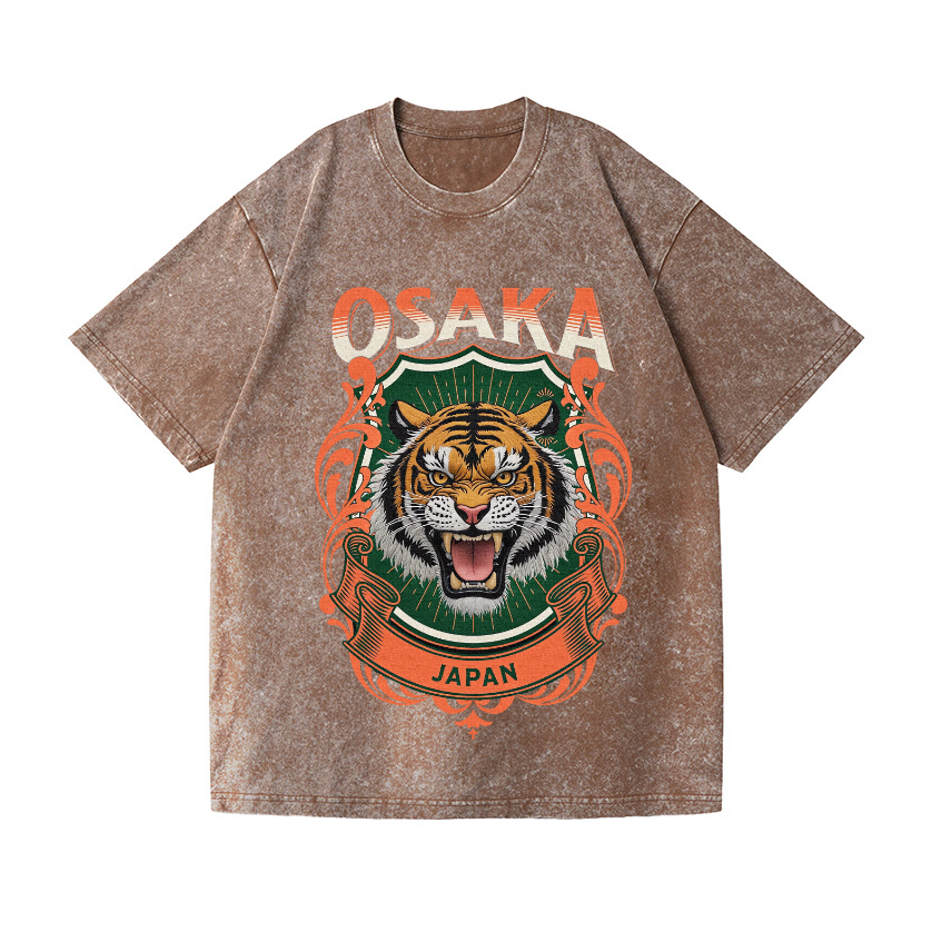 Osaka Tiger Japan Vintage Wash Japanese Design T-Shirt
