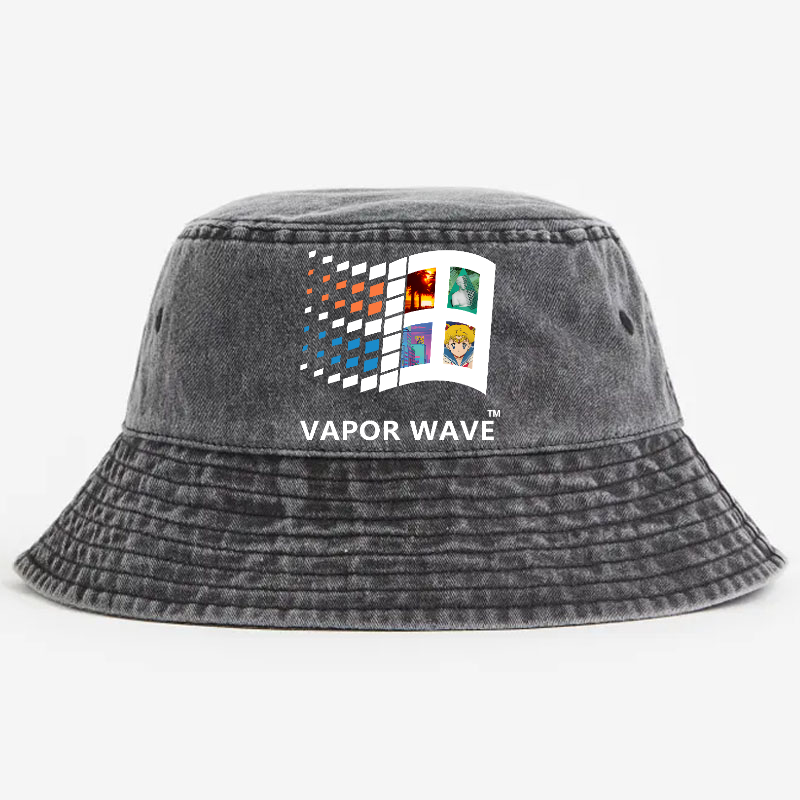Vaporwave 95 Vintage 100% Cotton Bucket Hat