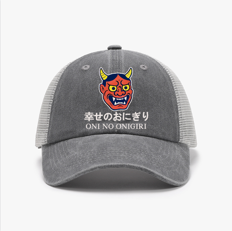 Oni Ghost Onigiri Vintage Cotton Breathable Hat