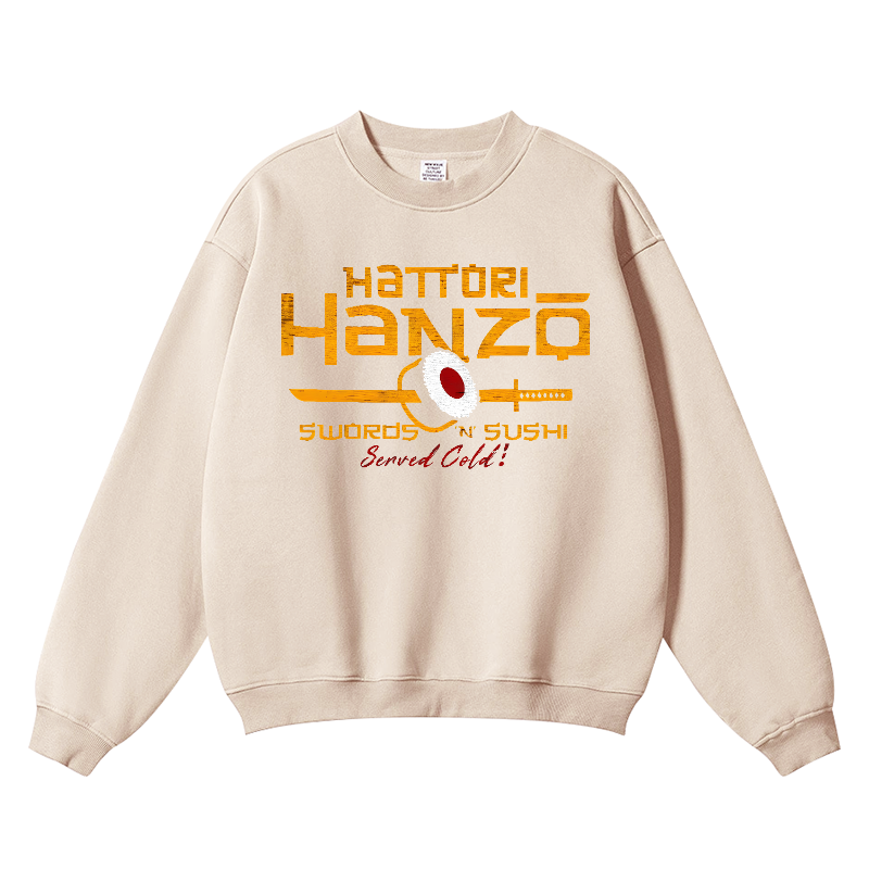 Hattori Hanzo Vintage Cotton Blend Crewneck Sweatshirt