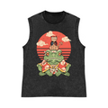 Cat and Frog Pure Cotton Wash-Dyed Sleeveless Tank Top