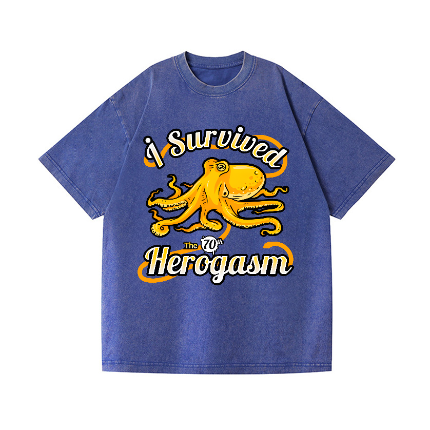 Octopus Vintage Wash Japanese Design T-Shirt