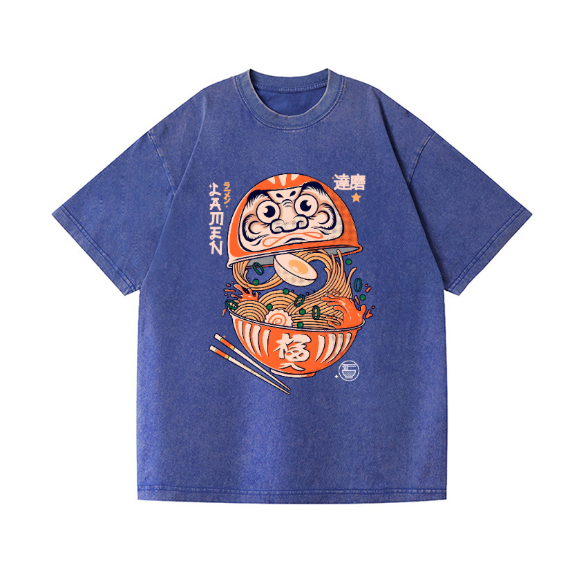 Daruma Ramen Vintage Wash Japanese Design T-Shirt