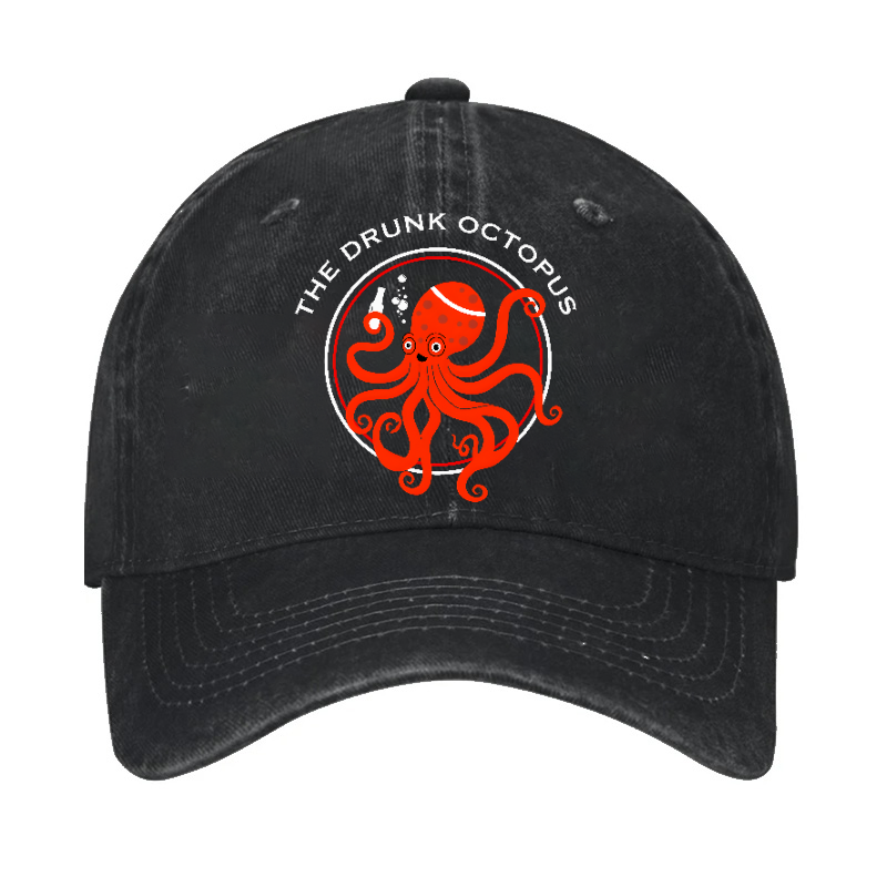 Drunken Octopus Vintage Cotton Cap