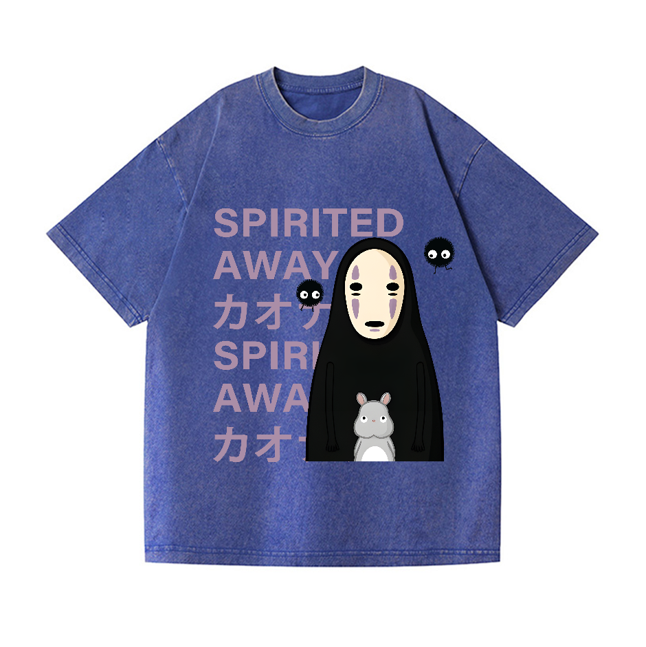 Ghibli No Face Kaonashi Vintage Wash Japanese Design T-Shirt