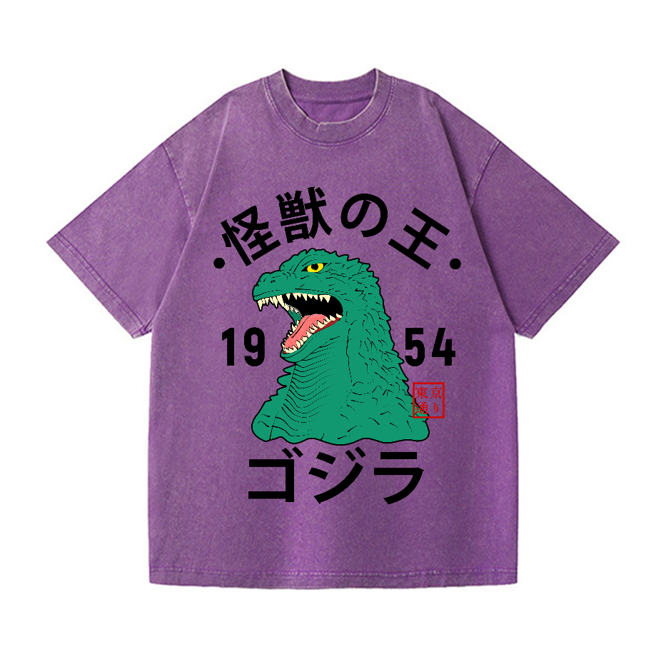 Kaiju Vintage Wash Japanese Design T-Shirt