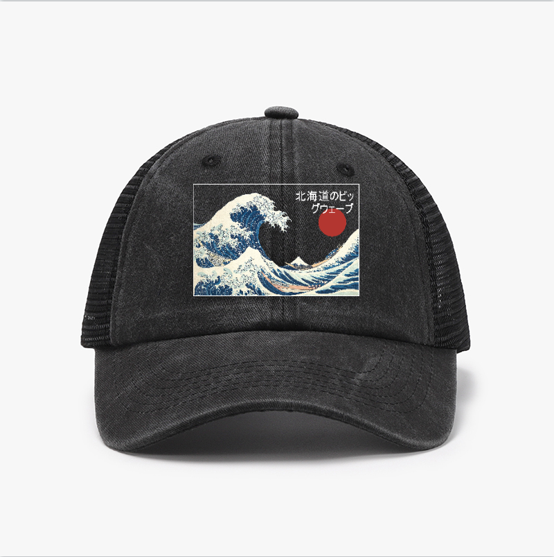 The Great Wave off Kanagawa Vintage Cotton Breathable Hat