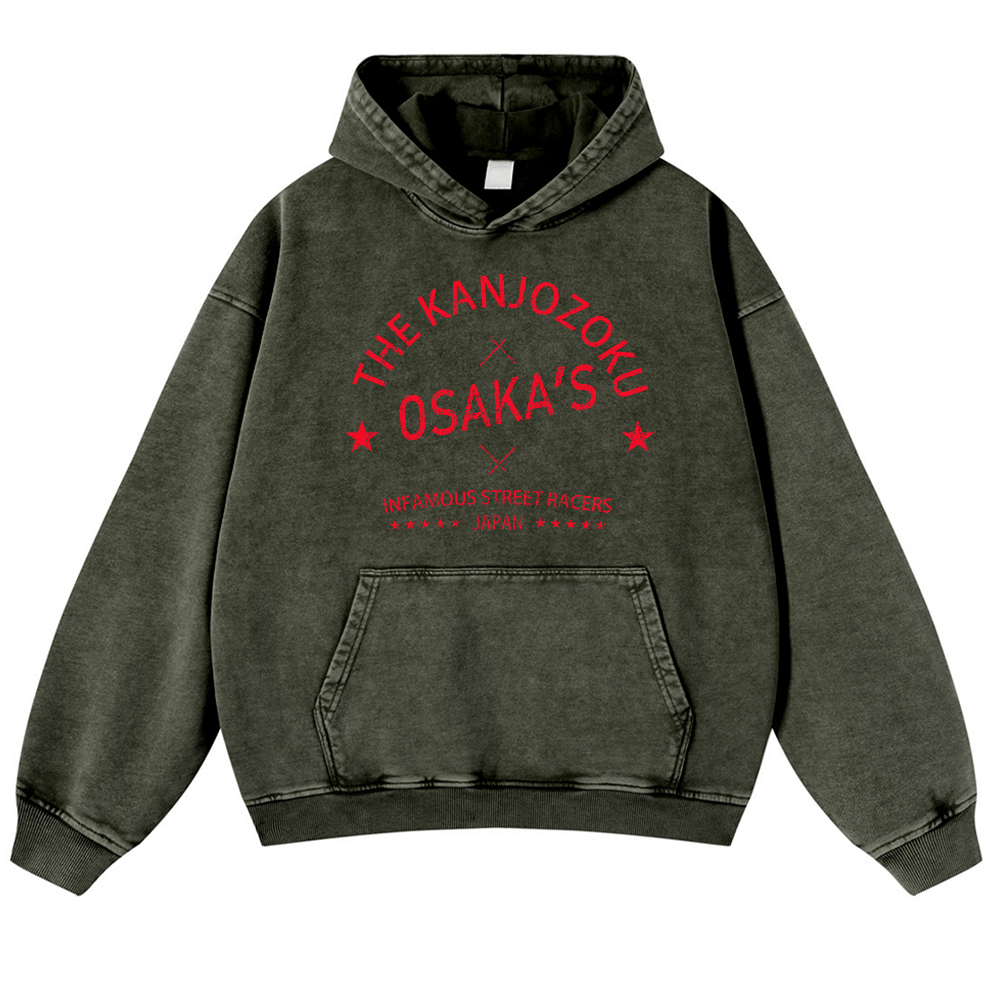 Osaka Vintage Washed Thick Cotton Hoodie