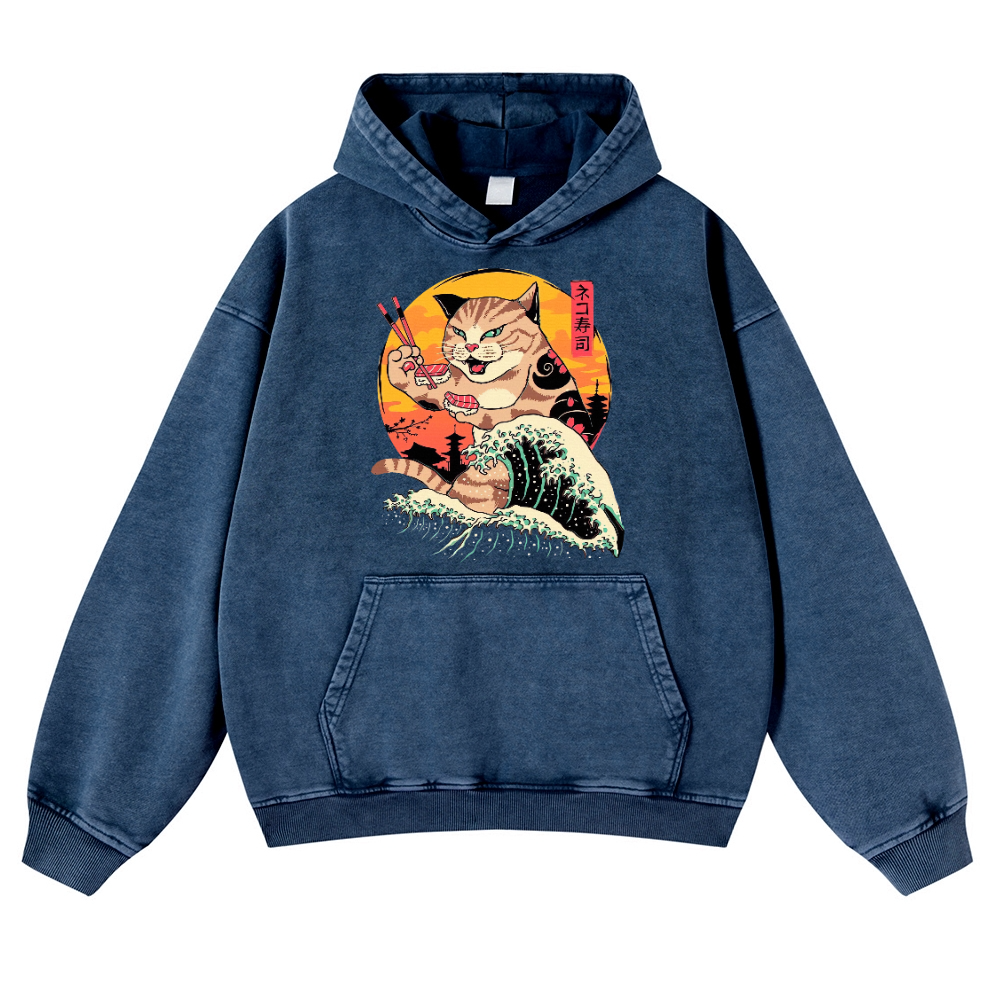 Vintage Washed Thick Cotton Hoodie