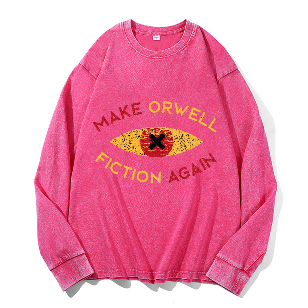 Vintage Cotton Wash Crewneck Long-Sleeve T-Shirt
