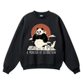 Panda Kaiju Vintage Cotton Blend Crewneck Sweatshirt
