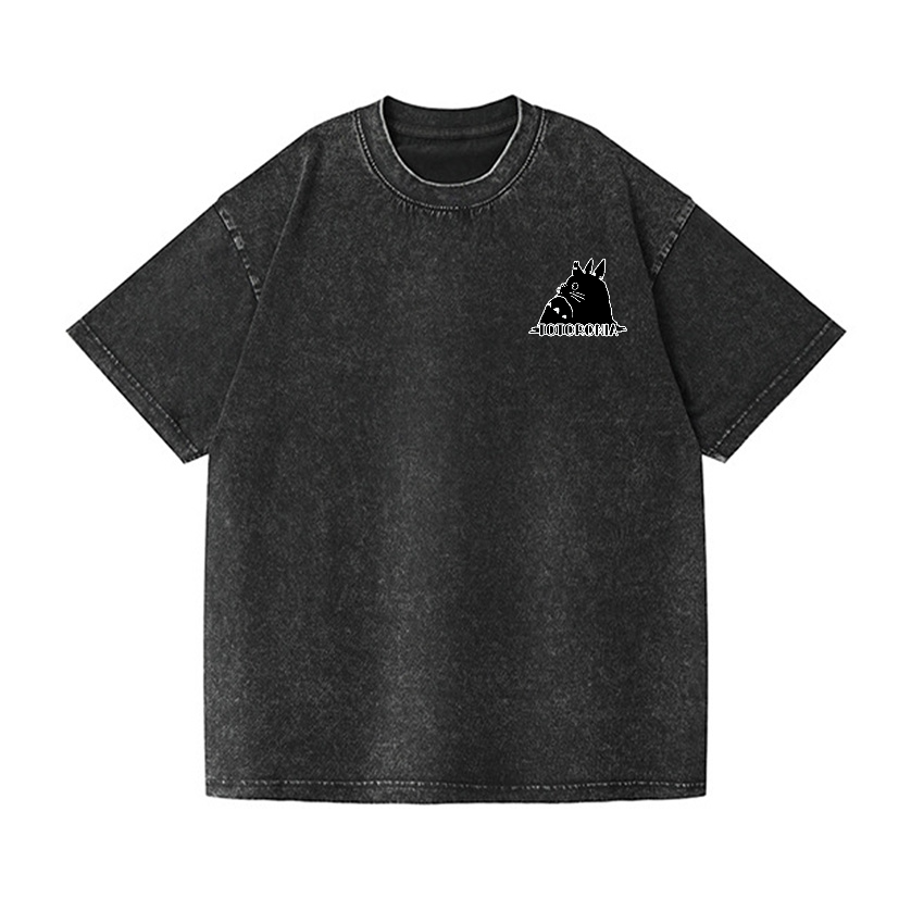 Ghibli Totoro Vintage Wash Japanese Design Back Art T-Shirt