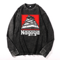 Nagoya Vintage Cotton Wash Crewneck Long-Sleeve T-Shirt