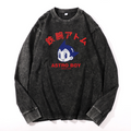 Vintage Cotton Wash Crewneck Long-Sleeve T-Shirt