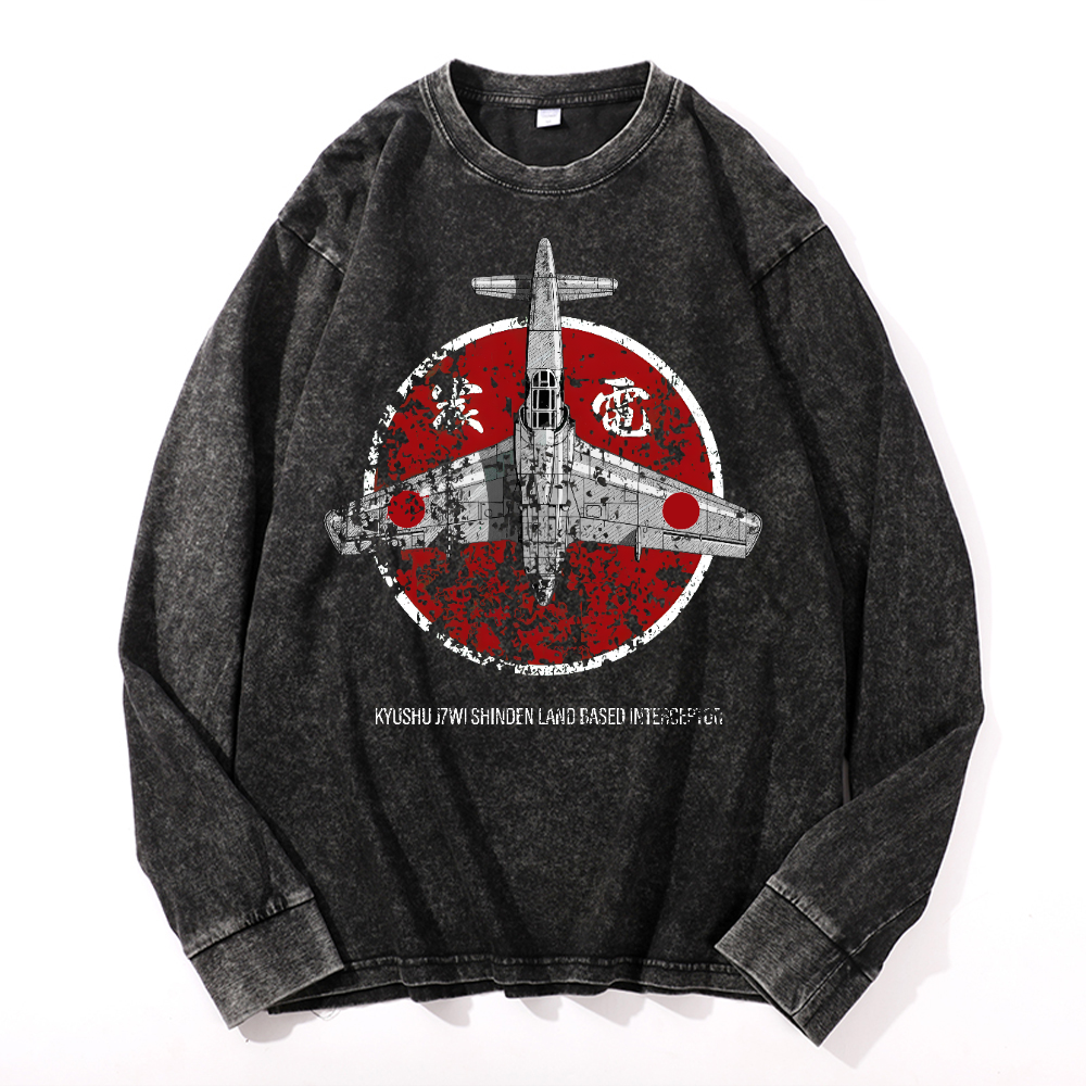 Shinden Fighter Alternate Vintage Cotton Wash Long-sleeve T-shirt