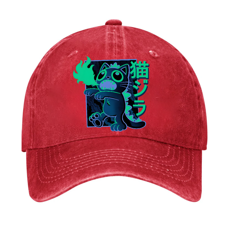 Cat Kaiju  Vintage Cotton Cap