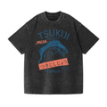 Tsukiji Fish Tokyo Vintage Wash Japanese Design T-Shirt