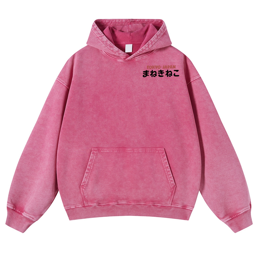 Kaiju Monster Tokyo Japan Vintage Washed Cotton Back Art Hoodie