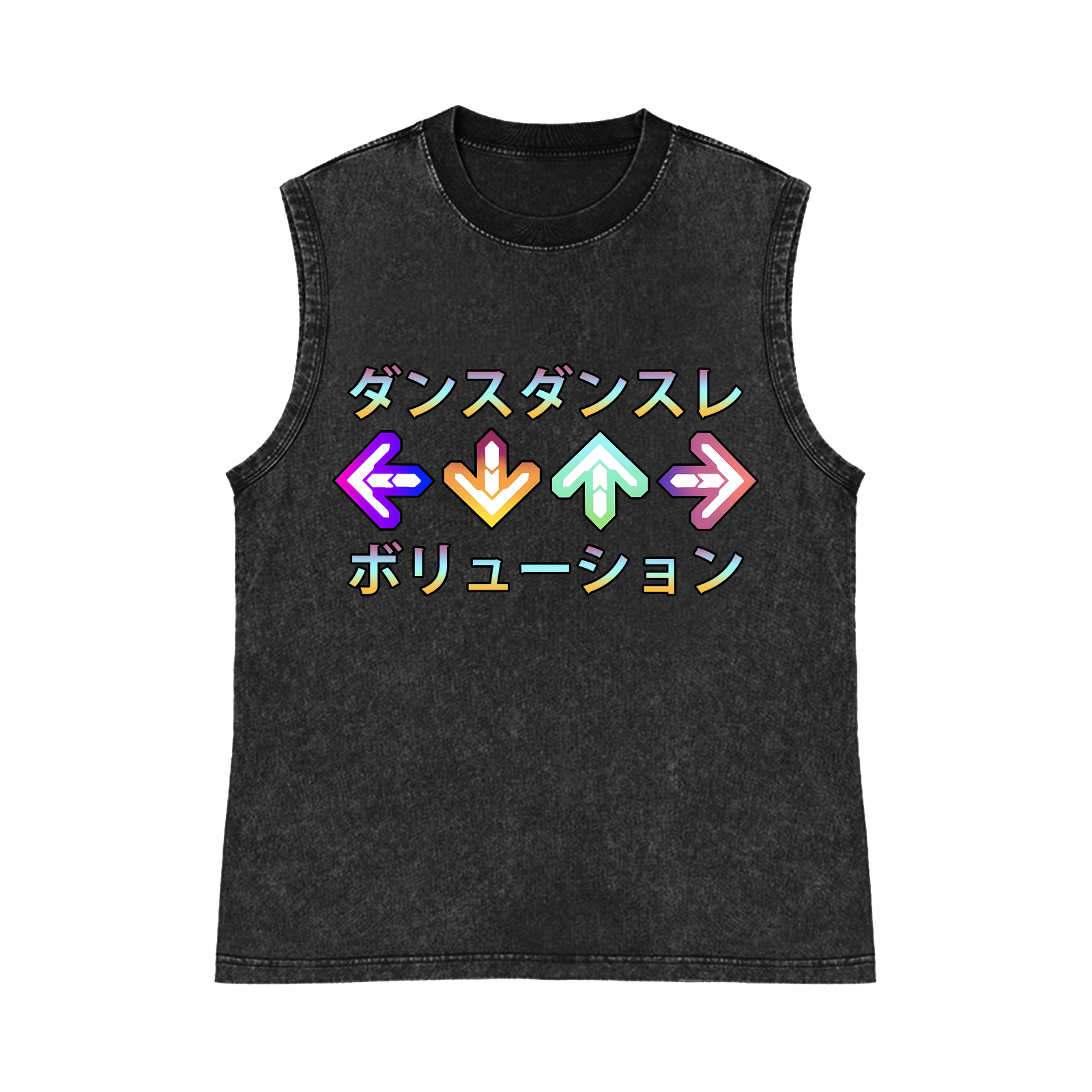Dance Dance Revolution Pure Cotton Wash-Dyed Sleeveless Tank Top